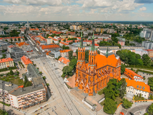 Białystok z góry drona