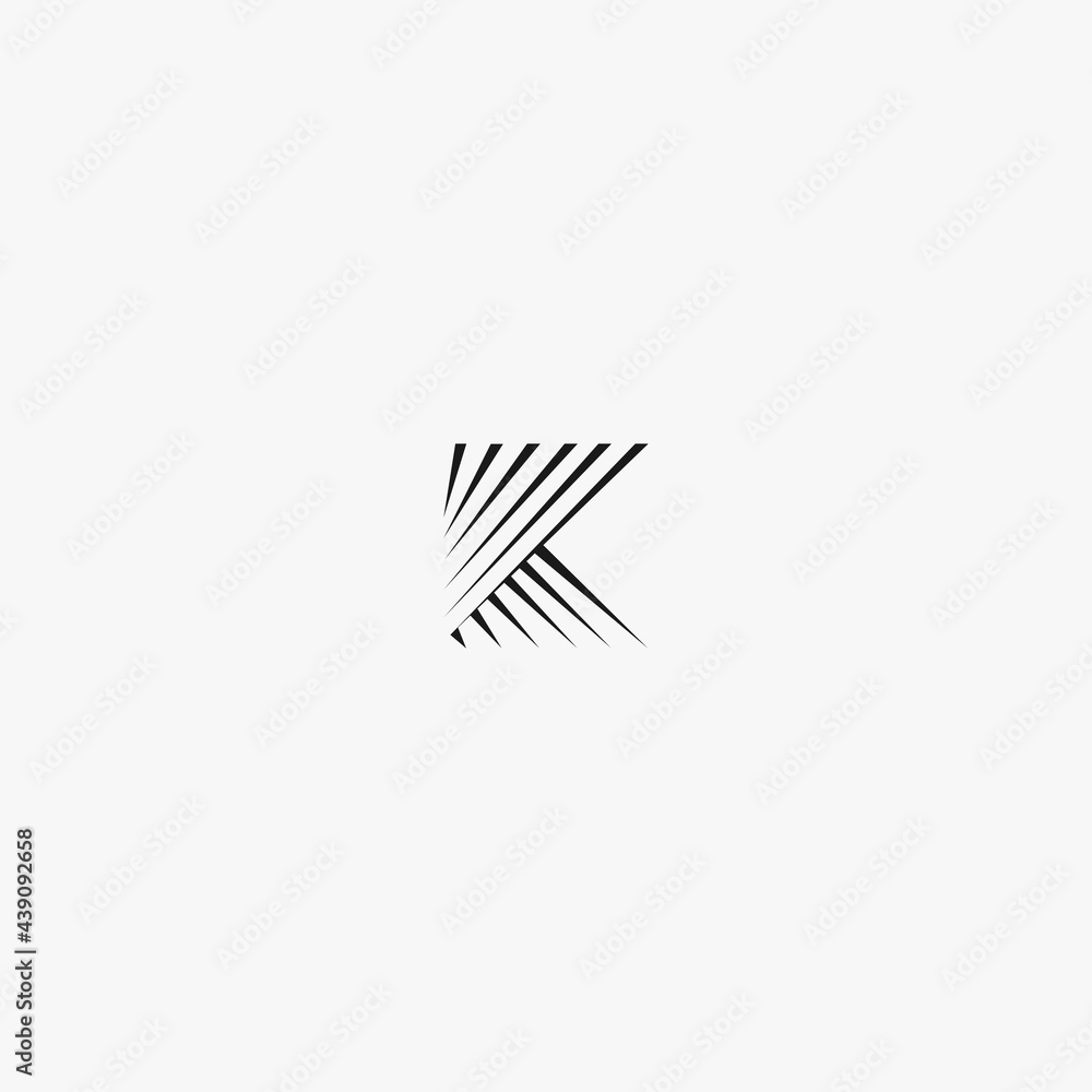 LETTER K ABSTRACT ICON LOGO SIMPLE VECTOR LETTER K ABSTRACT ICON LOGO SIMPLE VECTOR