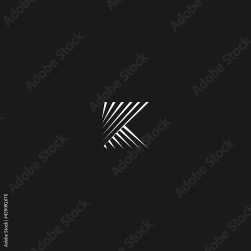 LETTER K ABSTRACT ICON LOGO SIMPLE VECTOR