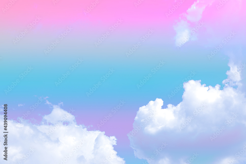 beauty abstract sweet pastel soft green with fluffy clouds on sky. multi color rainbow image. fantasy growing light beauty abstract sweet pastel soft green with fluffy clouds on sky. multi color rainbow image. fantasy growing light