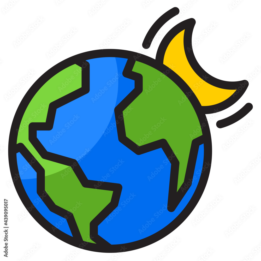 earth color line style icon earth color line style icon