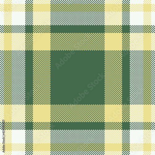 Pixel background vector design. Modern seamless pattern plaid. Square texture fabric. Tartan scottish textile. Beauty color madras ornament.