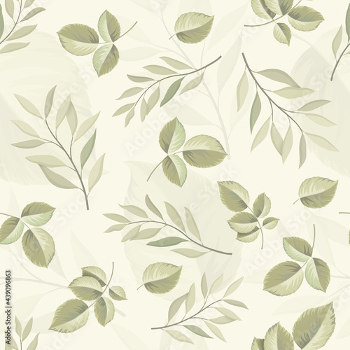 Beautiful seamless leaf pattern design © CLton