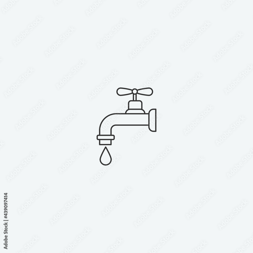Faucet vector icon illustration sign Faucet vector icon illustration sign