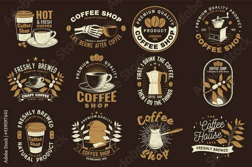 Photographie Set of Coffe shop logo, badge template