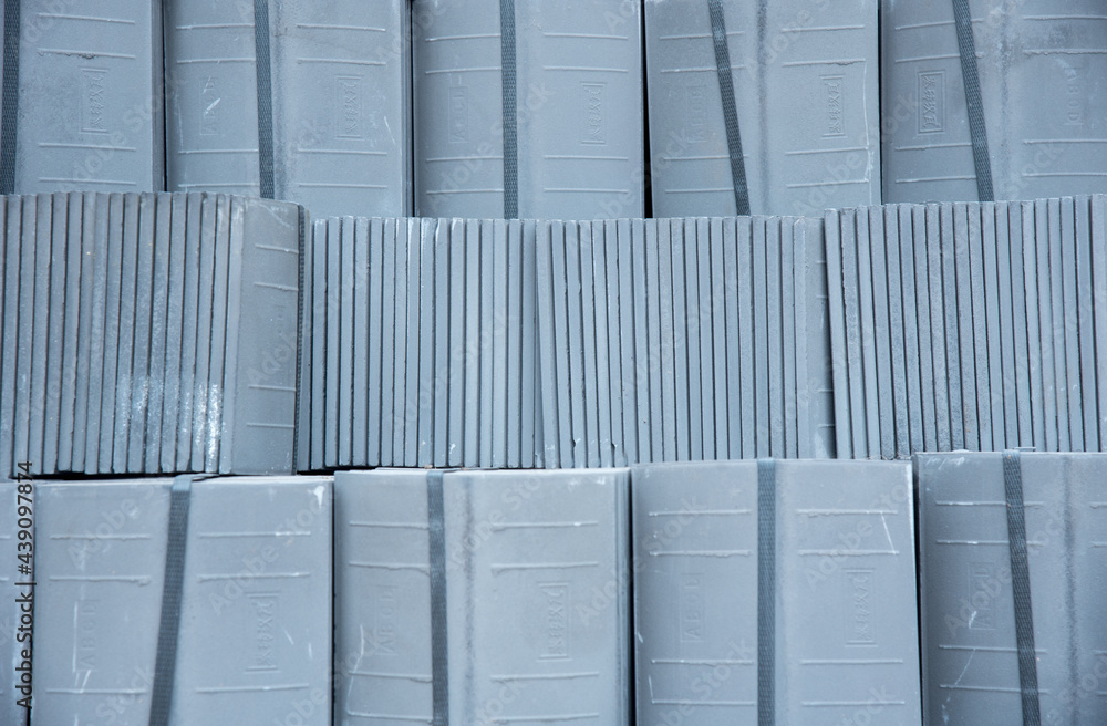 Stacked and arranged blue tiles background photo Stacked and arranged blue tiles background photo
