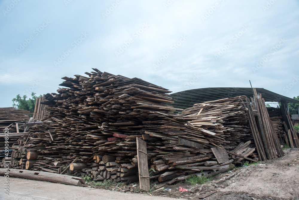 Old wood stacked there Old wood stacked there