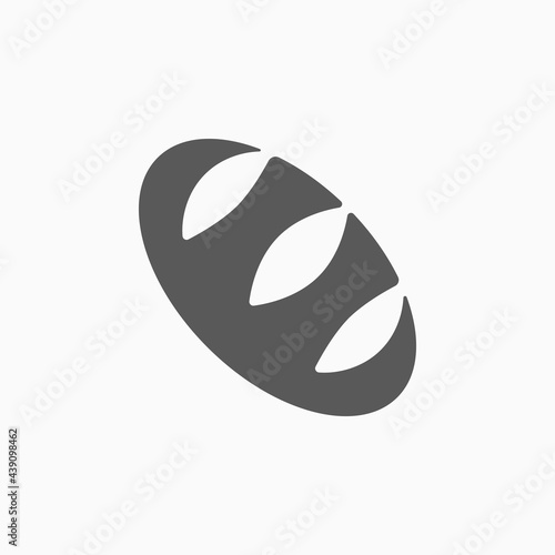 bread icon, baguette bread vector, food illustration