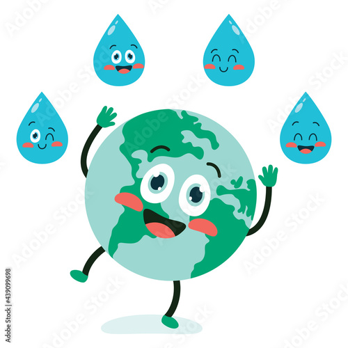 Concept Of Word Water Day