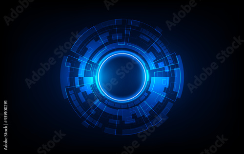 UI HUD screen tech system innovation concept background template. vector illustration.