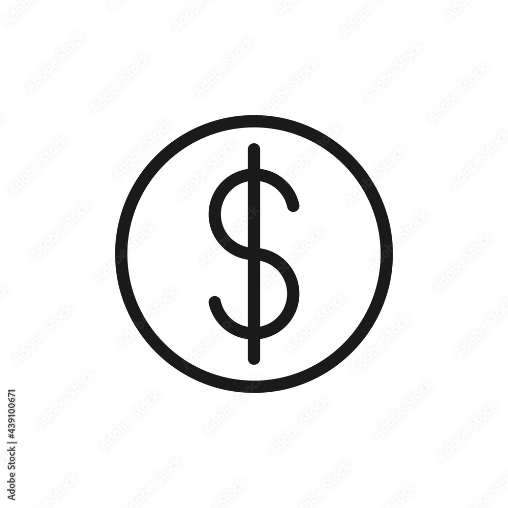 Coin icon Vector Illustration. Dollar Money Coin icon vector design concept for Payment, Finance, Currency and Trading Business. Money Coins vector icon flat design for website, symbol, sign, App UI Coin icon Vector Illustration. Dollar Money Coin icon vector design concept for Payment, Finance, Currency and Trading Business. Money Coins vector icon flat design for website, symbol, sign, App UI