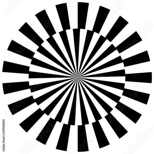 Black and white abstract striped background. Optical Art. illustration.