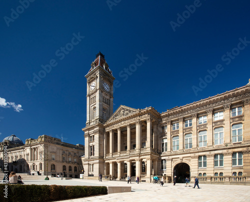 Birmingham, West Midlands, UK, May 2021, the Birmingham Museum & Art Gallery viewed from Chamberlain Square