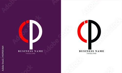 IP, PI, Abstract initial monogram letter alphabet logo design
