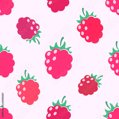 Rasberry seamless pattern