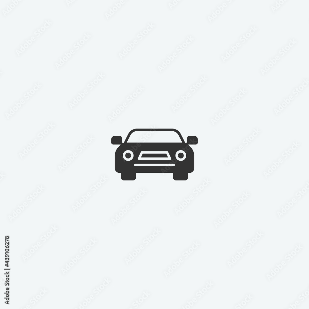 Car vector icon illustration sign