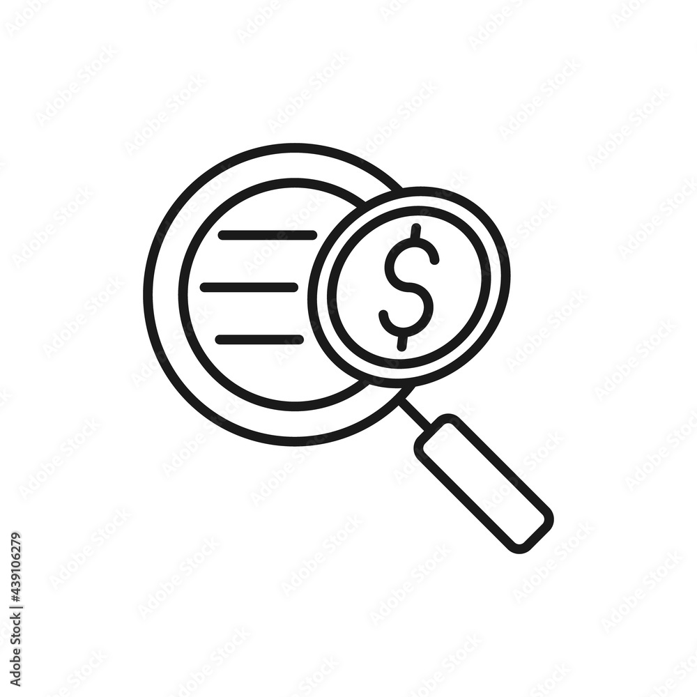 Money Search icon Vector Illustration. Money with Searching icon vector design concept for Banking, Finance, Currency and Trading Investment Business website, symbol, icon, sign, App UI template. Money Search icon Vector Illustration. Money with Searching icon vector design concept for Banking, Finance, Currency and Trading Investment Business website, symbol, icon, sign, App UI template.