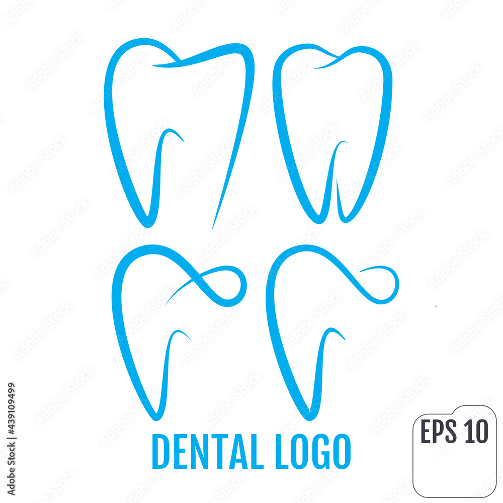 Dental clinic logos set. Dental office logo. Dental clinic logos set. Dental office logo.