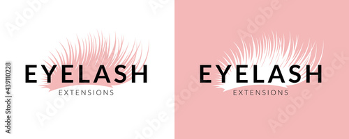 Trendy eyelash extension logo