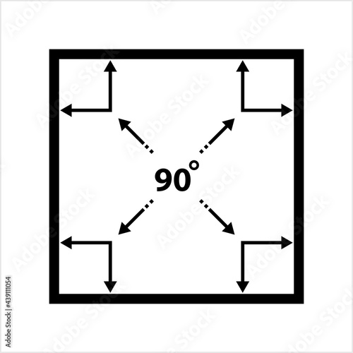 Right Angle Icon, 90 Degree, Ninety Degree