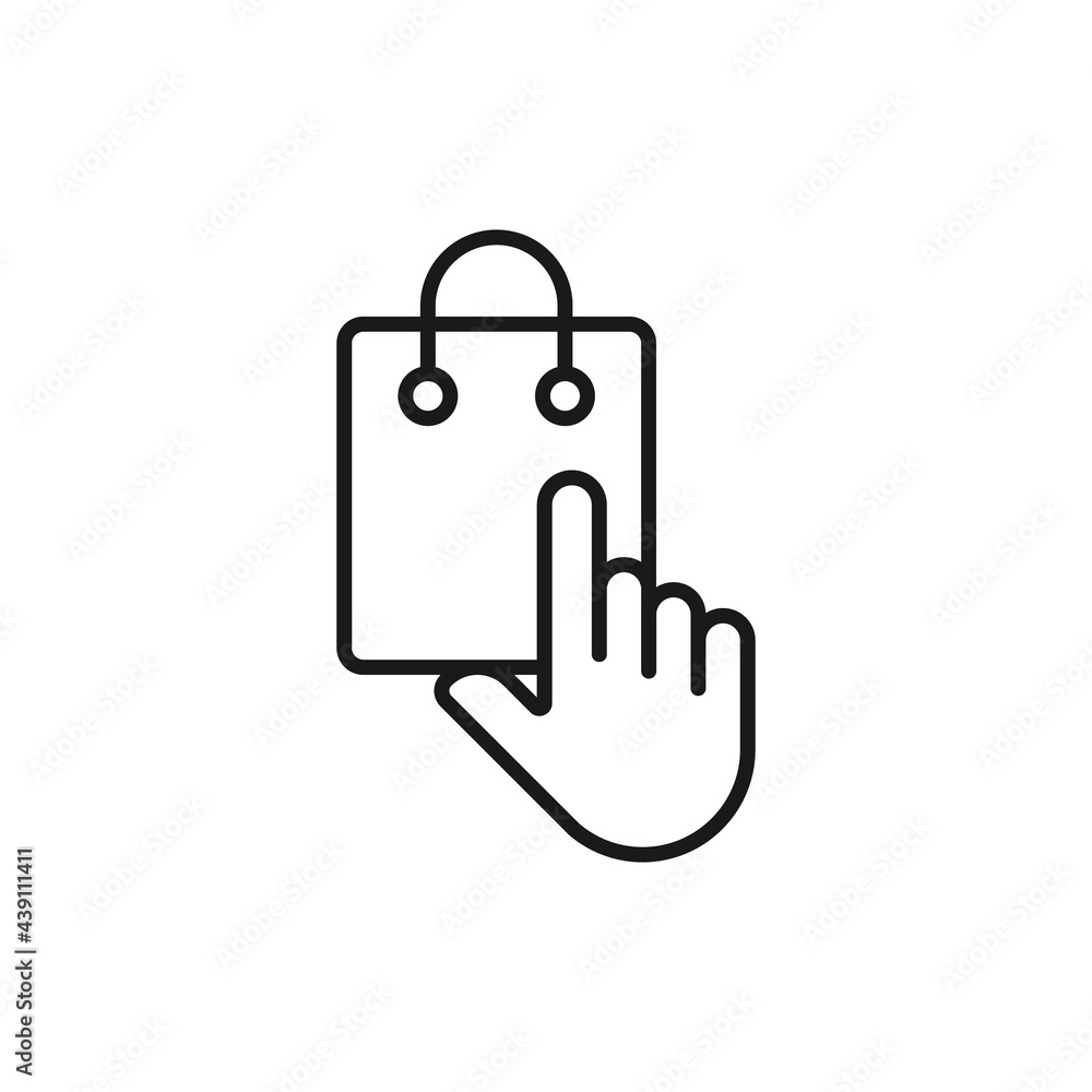 Shopping Bag with Hand icon Vector Design. Shopping Bag icon with Hand Gesture design concept for e-commerce, online store and marketplace website, mobile, logo, symbol, button, sign, app Shopping Bag with Hand icon Vector Design. Shopping Bag icon with Hand Gesture design concept for e-commerce, online store and marketplace website, mobile, logo, symbol, button, sign, app
