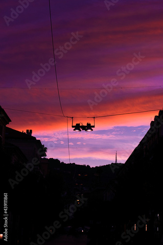 Tramonto nella città