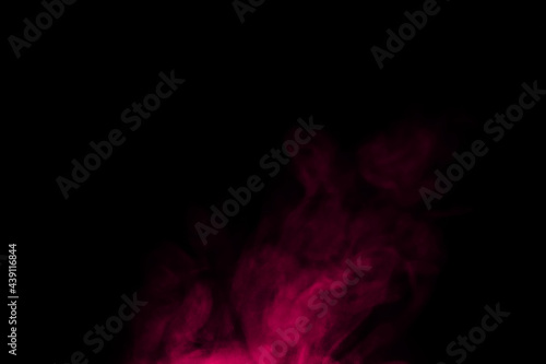 pink smoke steam isolated black background