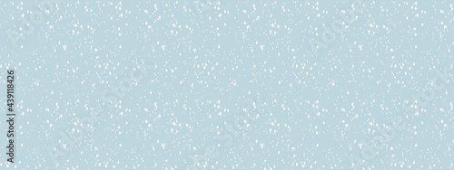 snowfall in blue grey sky, abstract snow background, christmas background in winter