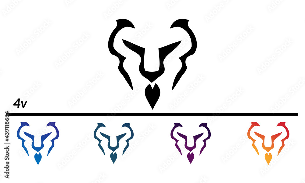 A set of Wild lion head vector icon logo for company or business, Lion Head Colorful icon luxurious logo design vector illustration template, Lion head logo icon template vector illustration.