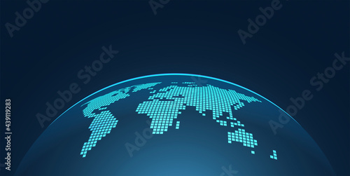 mondo, pianeta, pixel, comunicazione, informatica