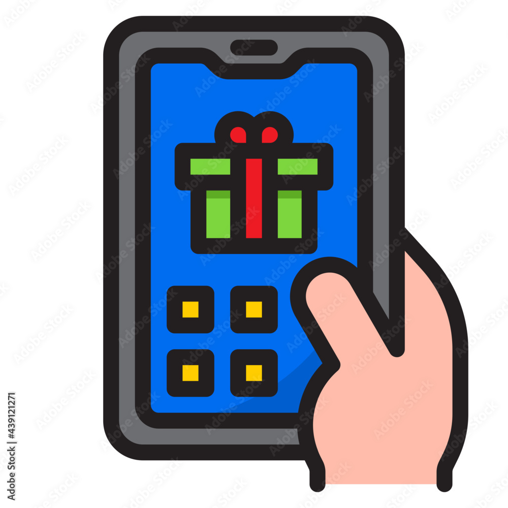 mobilephone color line style icon mobilephone color line style icon