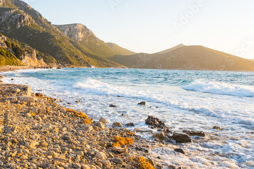 Sea waves.  Turkey coastline. Datca peninsula