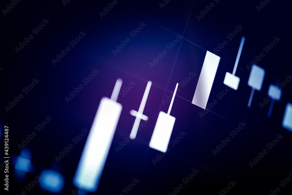Candle stick graph chart with indicator: Cryptocurrencies graphs trading including of up and down trend with divergent reverse price pattern. Candle stick graph chart with indicator: Cryptocurrencies graphs trading including of up and down trend with divergent reverse price pattern.