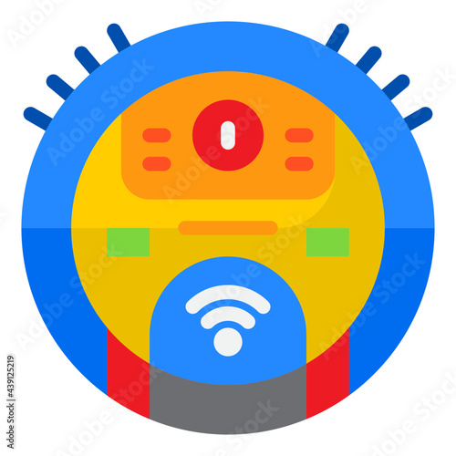 robot flat style icon