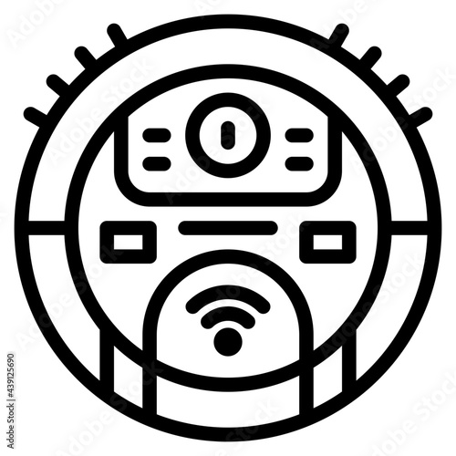 robot outline style icon