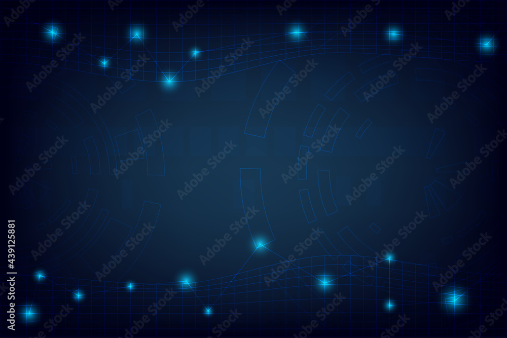 Abstract technology background with line and light dot connection in circle grid. Template with blank space for presentation. Web and Banner. Abstract technology background with line and light dot connection in circle grid. Template with blank space for presentation. Web and Banner.