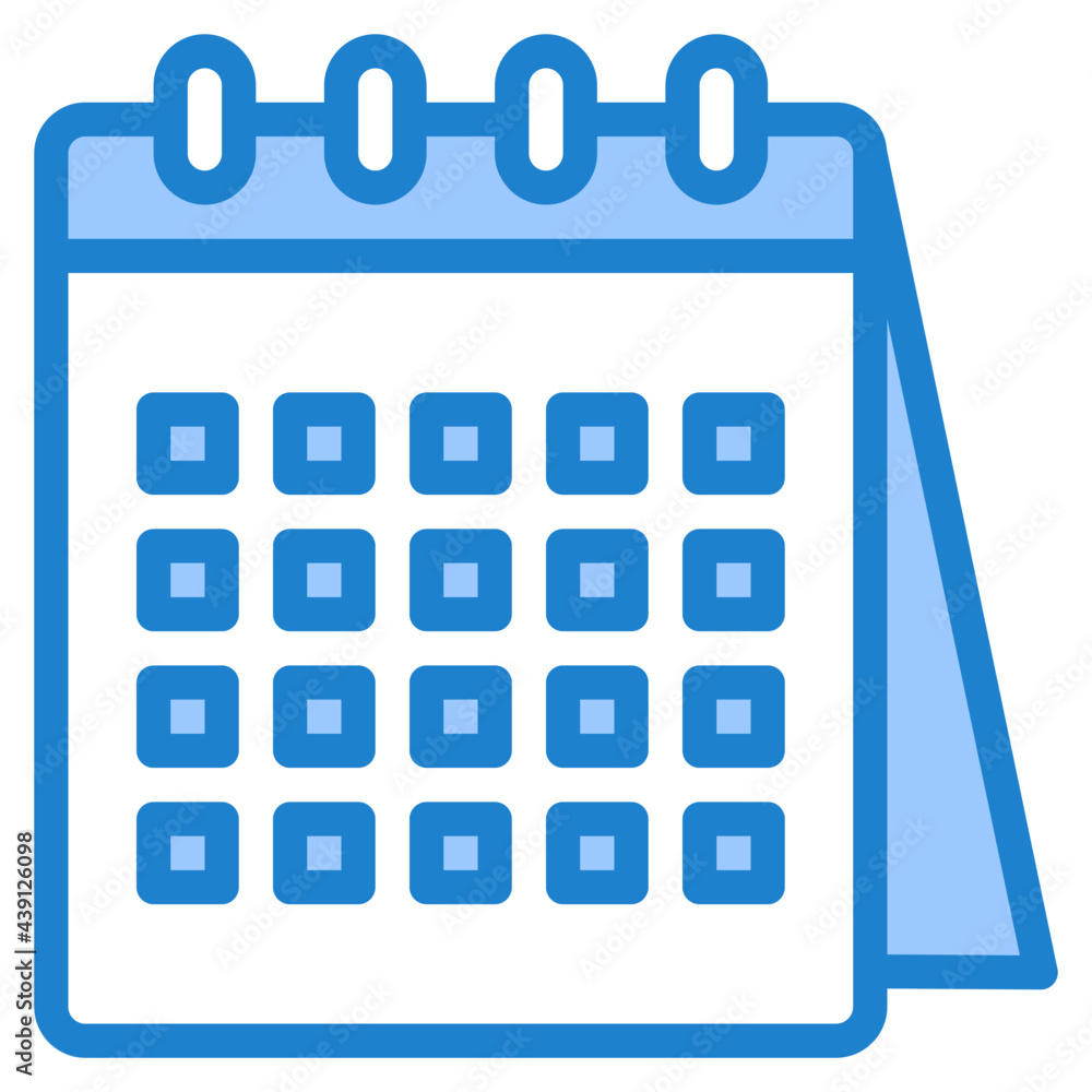calendar blue style icon calendar blue style icon