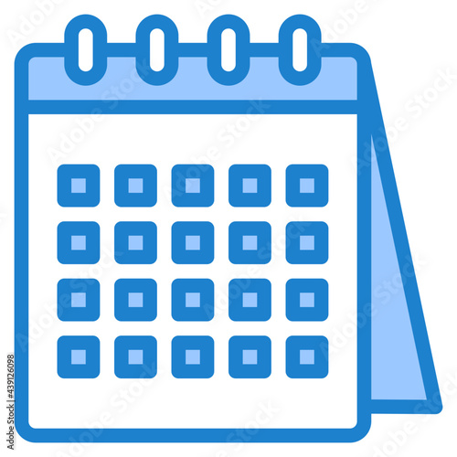 calendar blue style icon