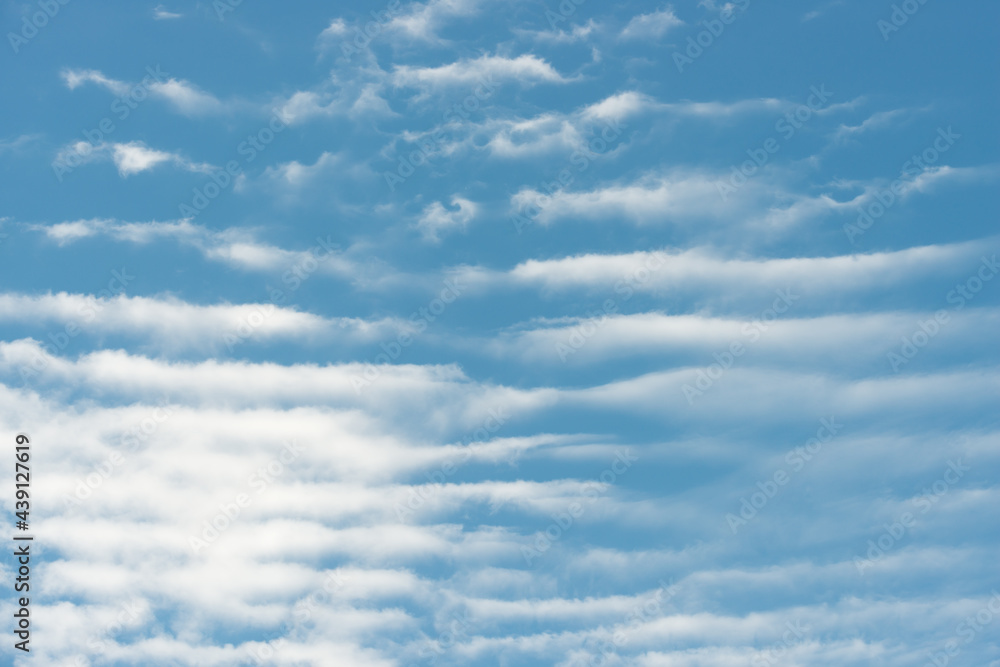 cirrocumulus clouds or high-altitude cloudlets