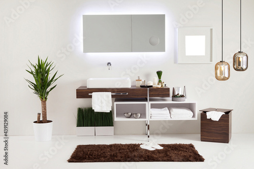 modern wall clean bathroom style and interior decorative design  modern lamp