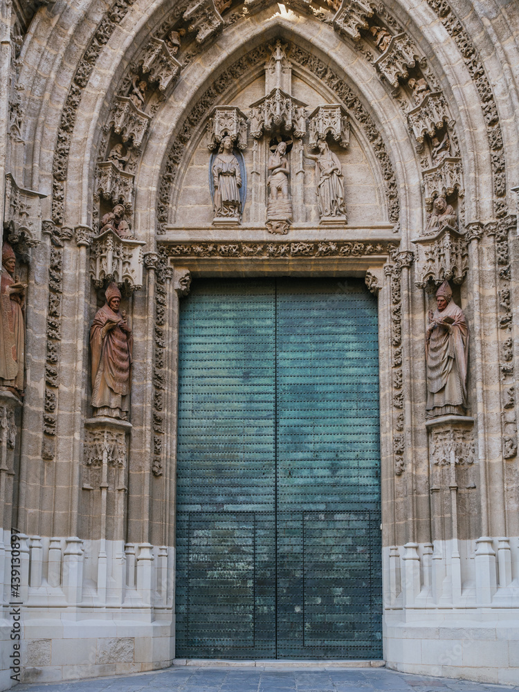 Door of the Cathedral of Seville. Unesco World Heritage Site. Baptism gate