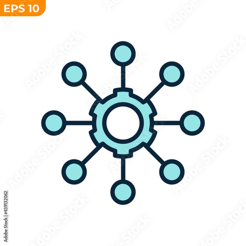 outsource icon symbol template for graphic and web design collection logo vector illustration