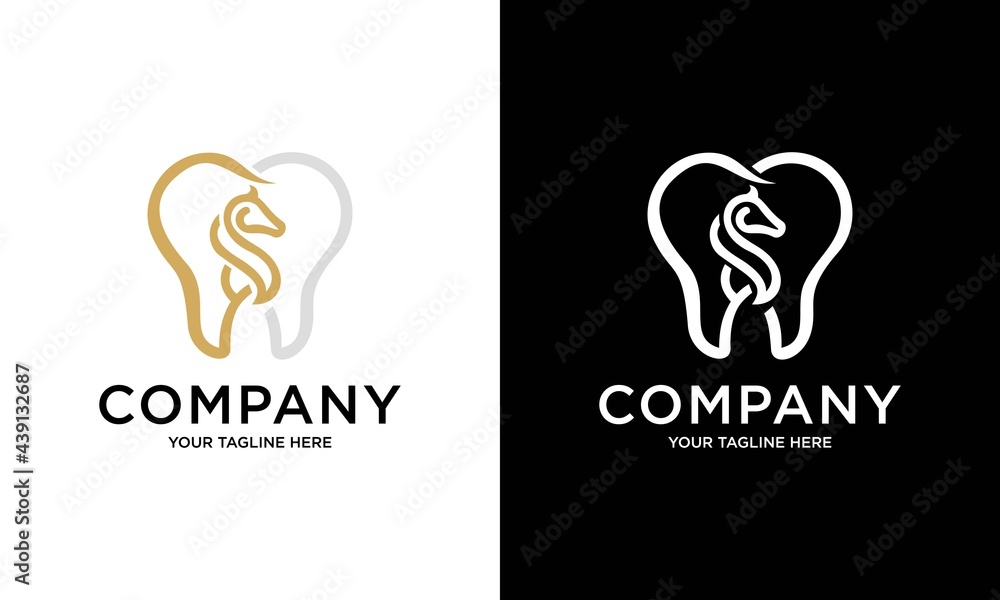 vector line graphic of teeth with horse head isolated on white and black background perfect for horse dental clinic logo vector line graphic of teeth with horse head isolated on white and black background perfect for horse dental clinic logo