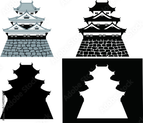 日本の城　三重三階の天守・櫓