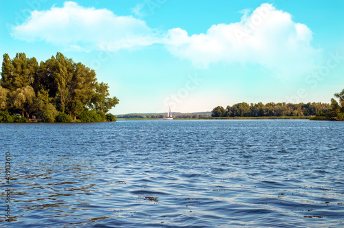 landscape on the water yacht