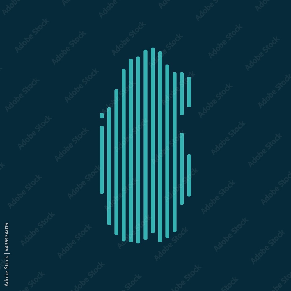 Vector abstract map of Qatar with blue straight rounded lines isolated on a indigo background. Vector abstract map of Qatar with blue straight rounded lines isolated on a indigo background.