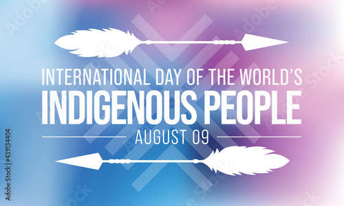 International Day of the World's Indigenous Peoples is observed every year on August 9, to raise awareness and protect the rights of the indigenous population. vector illustration