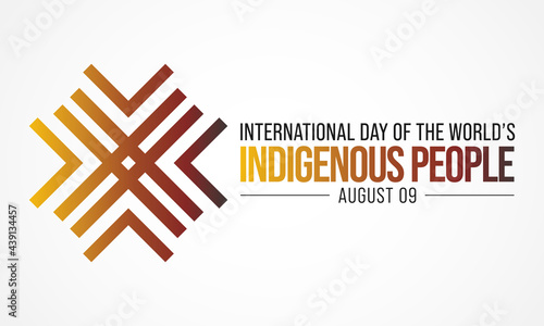 International Day of the World's Indigenous Peoples is observed every year on August 9, to raise awareness and protect the rights of the indigenous population. vector illustration