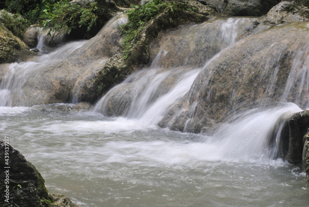 Water Flow from Srigetuk Water fall Jogjakarta Water Flow from Srigetuk Water fall Jogjakarta