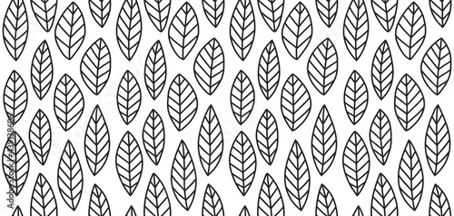 Seamless pattern of leaves of different shapes. Modern  design for paper, cover, fabric, interior decor and other users.